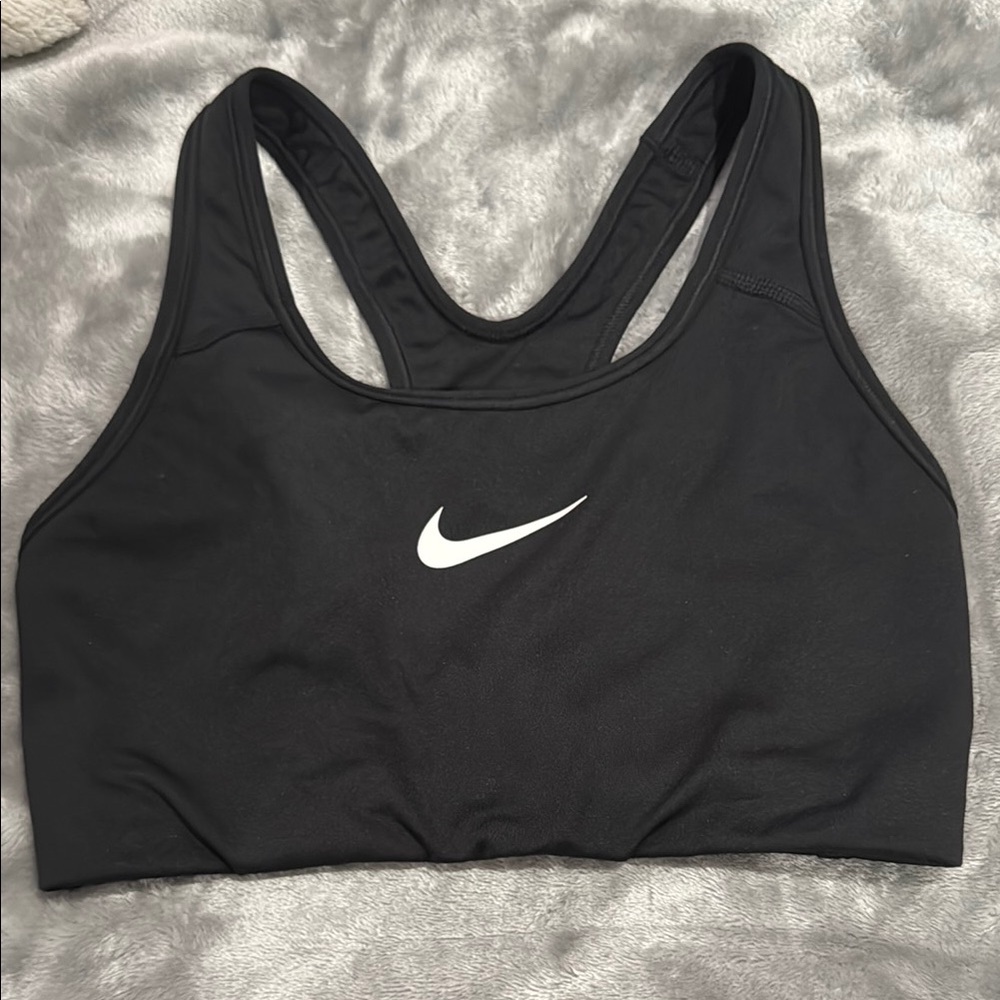 Nike Black Sports Bra Racerback Moisture-Wicking